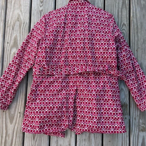 GAP Women’s Small Trench Coat Belted Rosebud Valentines Collar Pockets Y2K - Picture 9 of 15